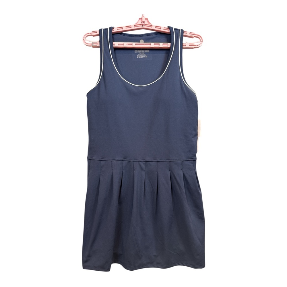 Yogalicious Women's‎ Nudetech Set Navy Blue Sleeveless  Athletic Sports Dress L